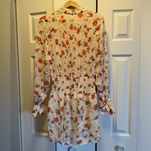 NWOT rag & bone XS Bailey Floral Smocked Dress - Picture 8 of 8